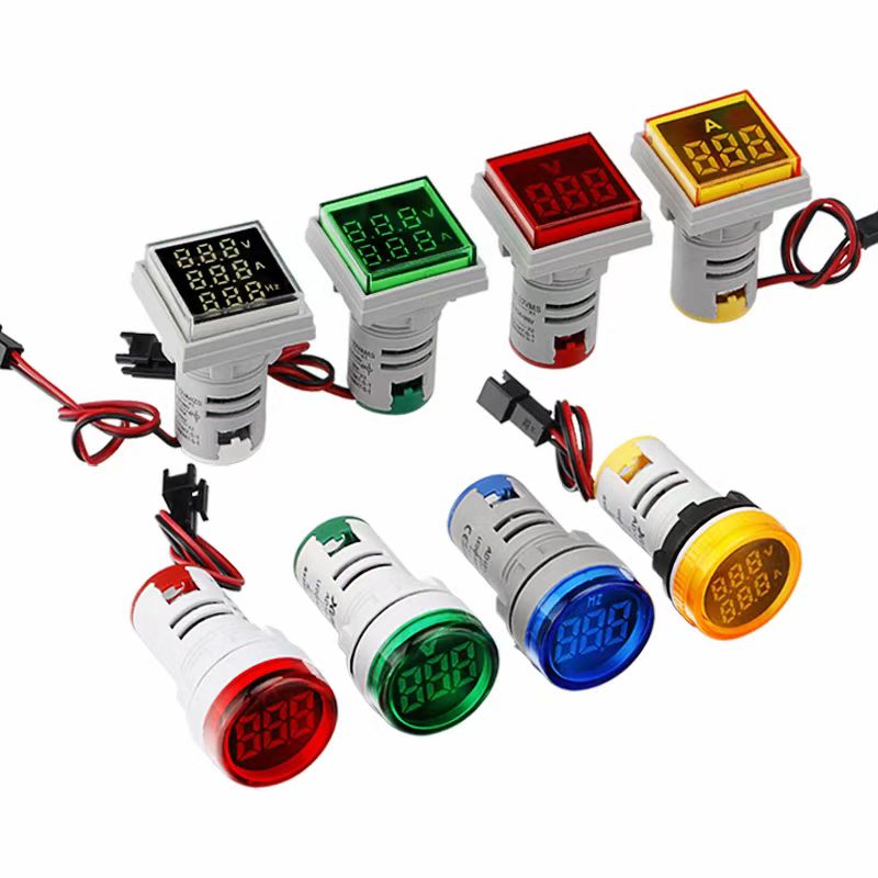 22mm মিনি ভল্টমিটাৰ /ammeter /Hertz মিটাৰ LED ডিজিটেল সূচক লাইট