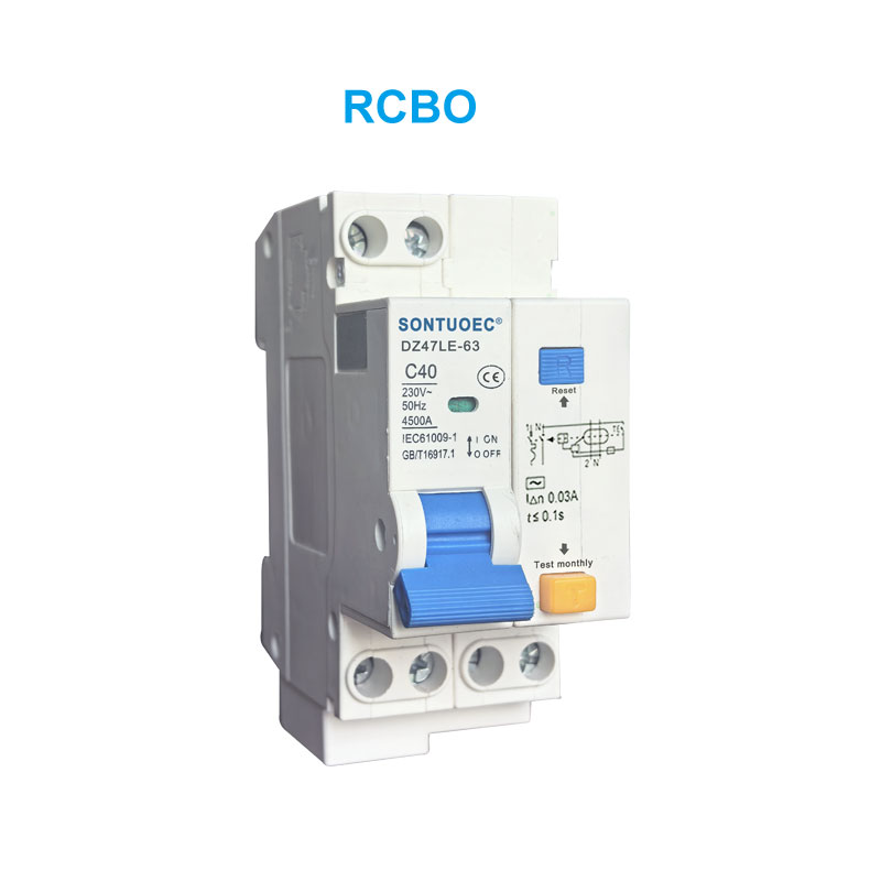 DZ47LE-63 RCBO ছিৰিজ লিকেজ কাৰেণ্ট চাৰ্কিট ব্ৰেকাৰ