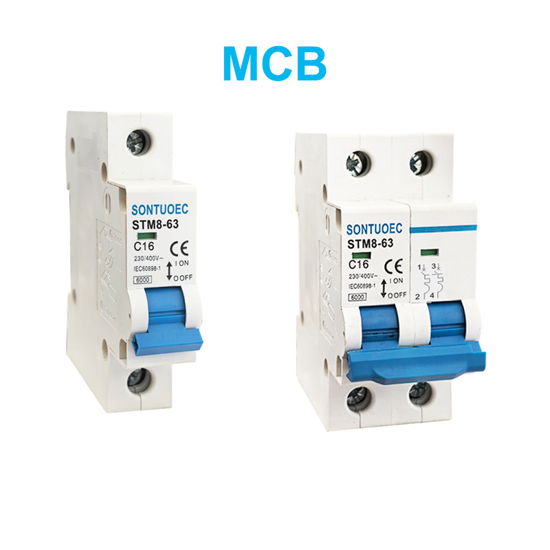 STM8-63 ক্ষুদ্ৰ চাৰ্কিট ব্ৰেকাৰ 6KA 1P 2P 3P 4P 16A 230/400V